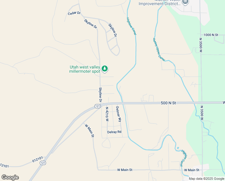 map of restaurants, bars, coffee shops, grocery stores, and more near 4159 West 600 North in Vernal