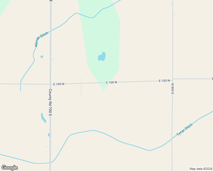 map of restaurants, bars, coffee shops, grocery stores, and more near 7256-7998 East 100 North in Hartford City