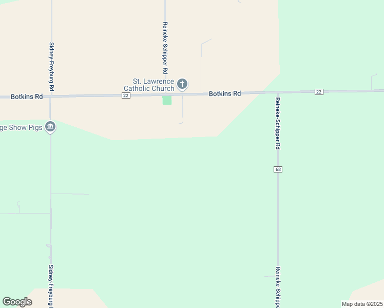 map of restaurants, bars, coffee shops, grocery stores, and more near in Botkins
