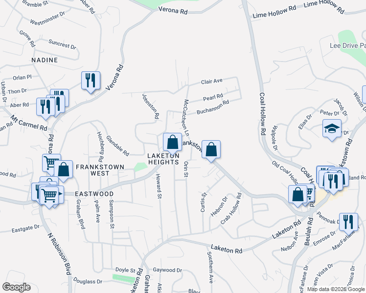 map of restaurants, bars, coffee shops, grocery stores, and more near 88 Orin Street in Pittsburgh