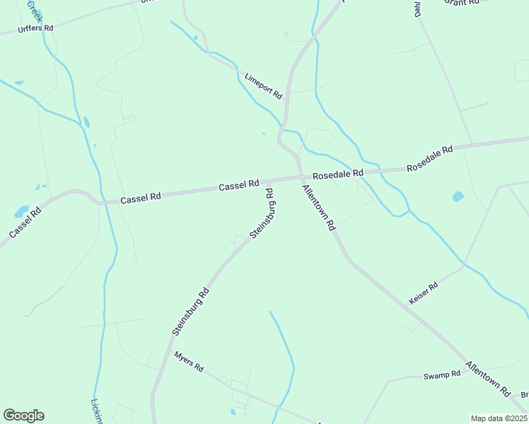 map of restaurants, bars, coffee shops, grocery stores, and more near 2670 Steinsburg Road in Quakertown