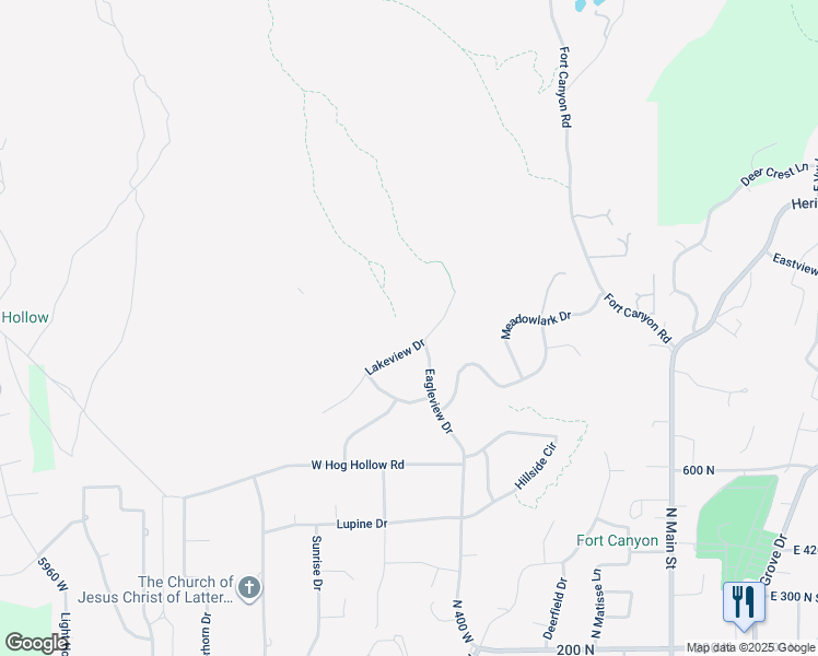 map of restaurants, bars, coffee shops, grocery stores, and more near 476 Lakeview Drive in Alpine