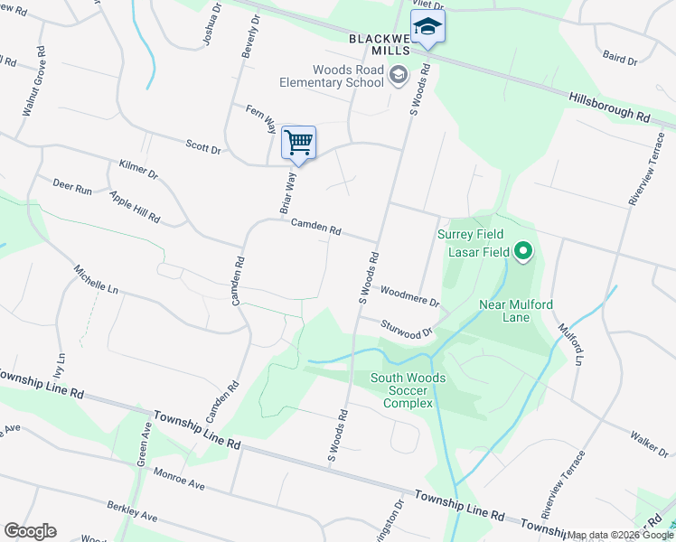 map of restaurants, bars, coffee shops, grocery stores, and more near 7 Regina Drive in Somerset County