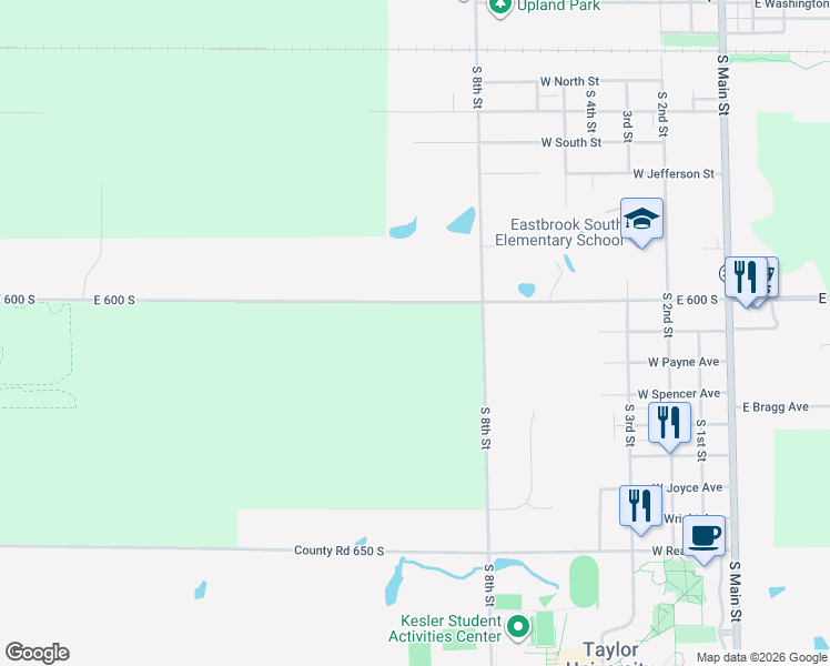 map of restaurants, bars, coffee shops, grocery stores, and more near 11332 Berry Street in Upland