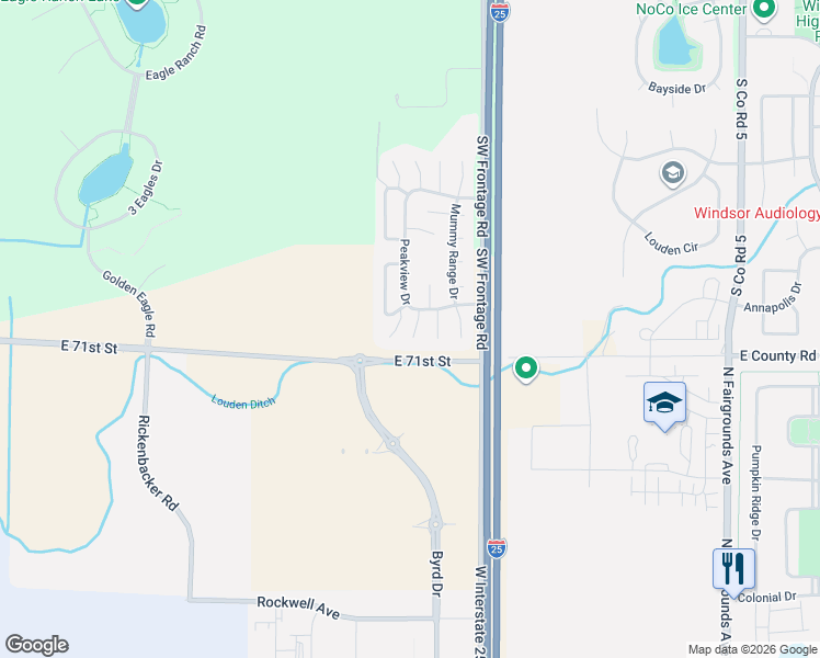 map of restaurants, bars, coffee shops, grocery stores, and more near 8512 Alice Court in Fort Collins