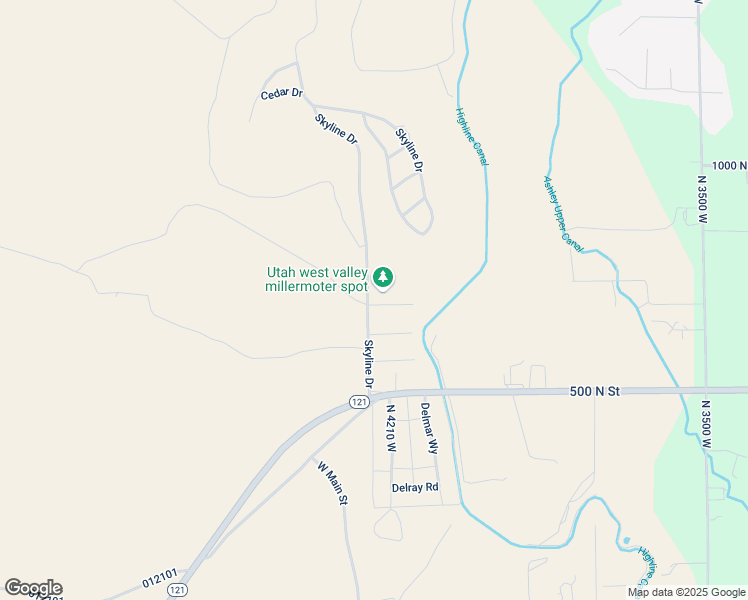map of restaurants, bars, coffee shops, grocery stores, and more near 4234 West 700 North in Vernal