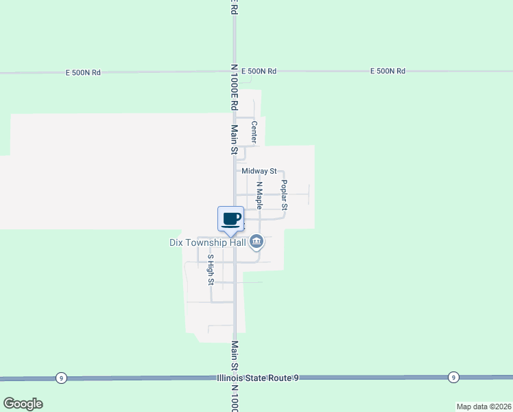 map of restaurants, bars, coffee shops, grocery stores, and more near 215 North Maple in Elliott
