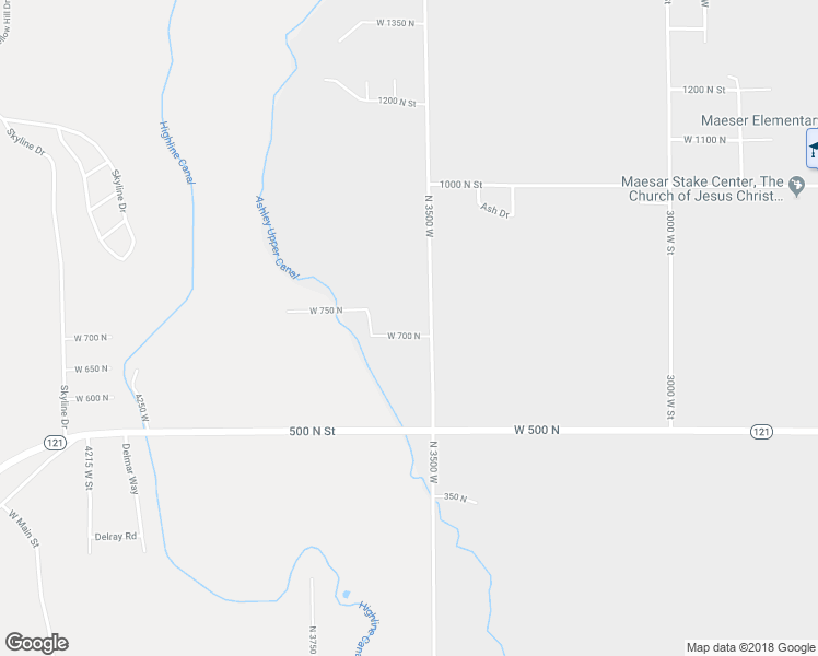 map of restaurants, bars, coffee shops, grocery stores, and more near 3548 West 700 North in Vernal