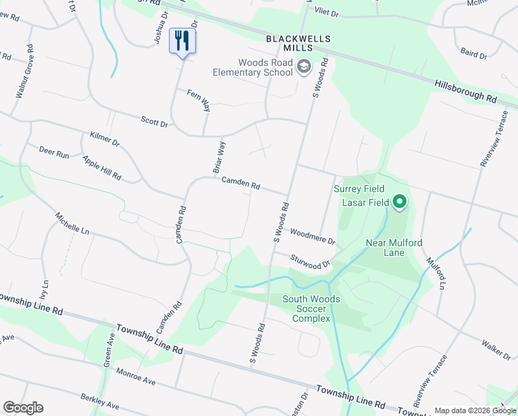 map of restaurants, bars, coffee shops, grocery stores, and more near 7 Regina Drive in Somerset County