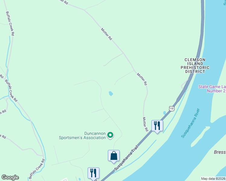 map of restaurants, bars, coffee shops, grocery stores, and more near 9 Bixler Lane in Duncannon