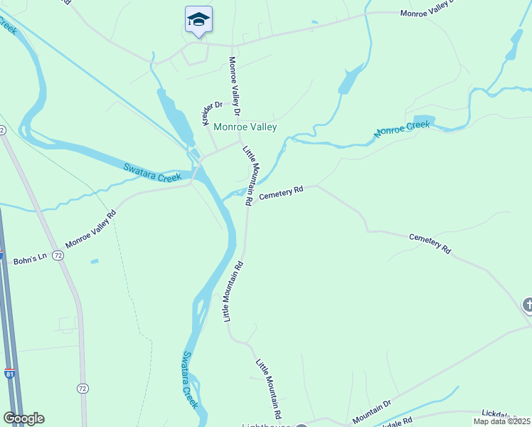 map of restaurants, bars, coffee shops, grocery stores, and more near 220 Cemetary Road in Jonestown