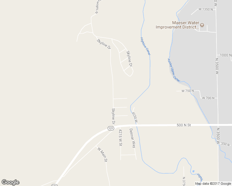 map of restaurants, bars, coffee shops, grocery stores, and more near 736 North 4250 West in Vernal