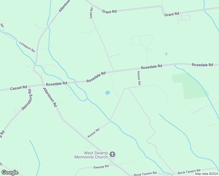 map of restaurants, bars, coffee shops, grocery stores, and more near 2650 Keiser Road in Quakertown