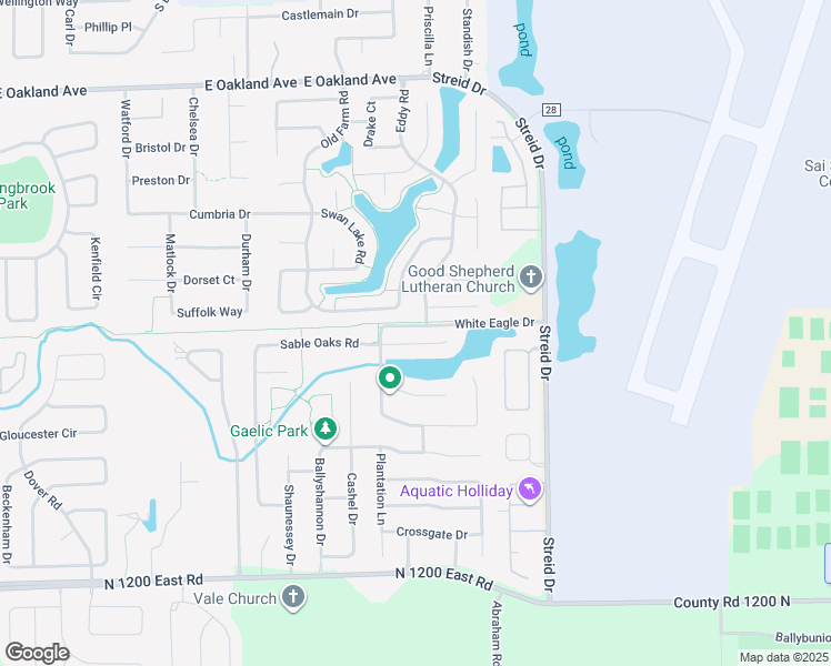 map of restaurants, bars, coffee shops, grocery stores, and more near 9 Sable Oaks Court in Bloomington