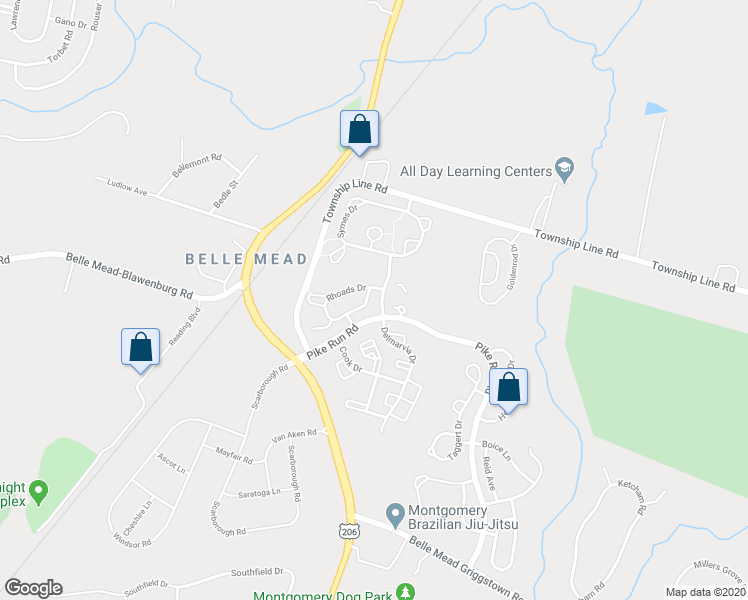 map of restaurants, bars, coffee shops, grocery stores, and more near 1504 Rhoads Drive in Montgomery