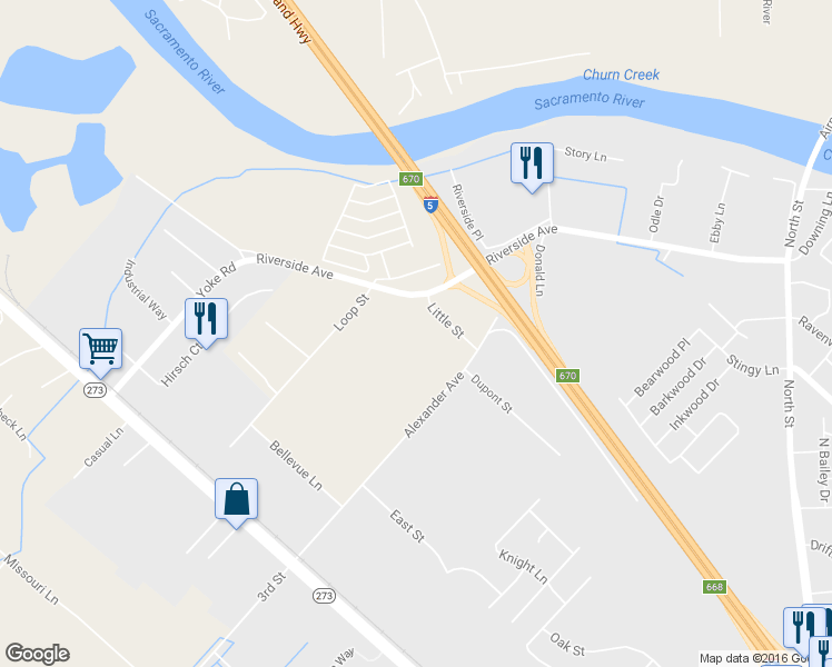 map of restaurants, bars, coffee shops, grocery stores, and more near 4074 Little Street in Anderson