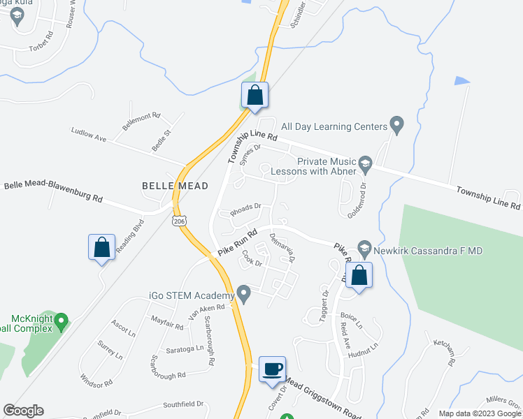 map of restaurants, bars, coffee shops, grocery stores, and more near 1532 Rhoads Drive in Montgomery
