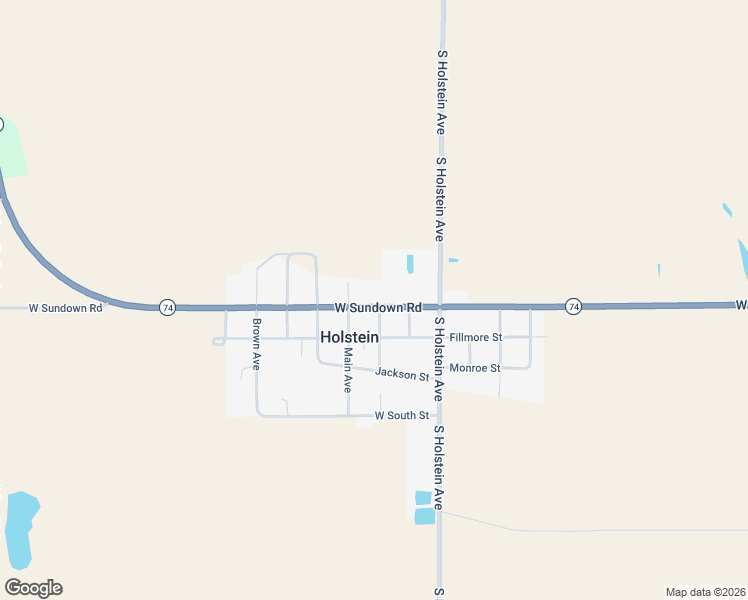 map of restaurants, bars, coffee shops, grocery stores, and more near 17696-17778 West Sundown Road in Holstein