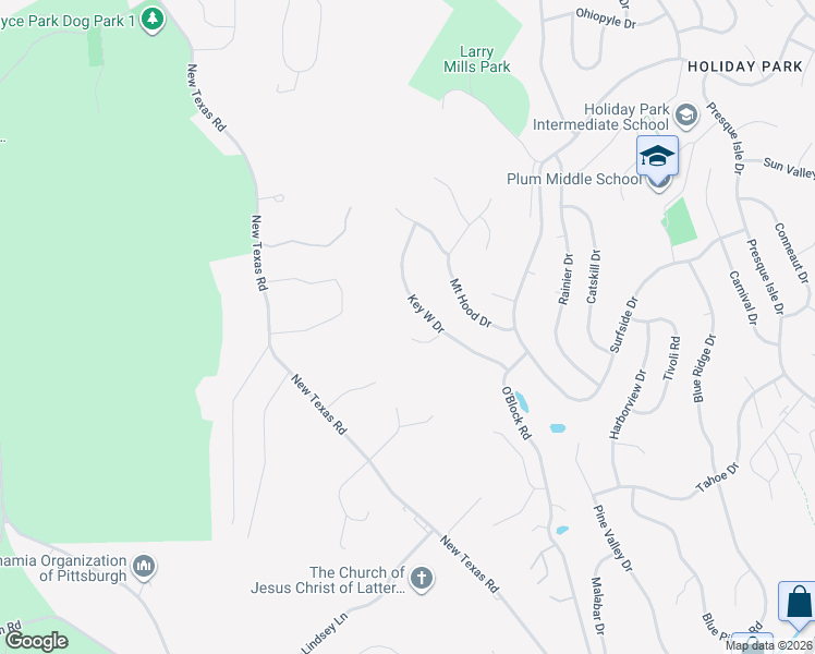 map of restaurants, bars, coffee shops, grocery stores, and more near 917 Key West Drive in Pittsburgh