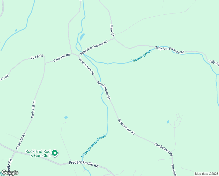map of restaurants, bars, coffee shops, grocery stores, and more near 115 Smoketown Road in Mertztown