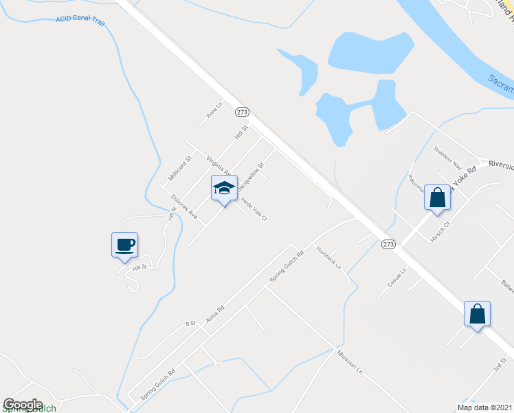 map of restaurants, bars, coffee shops, grocery stores, and more near 6175 Verde Vale Court in Anderson