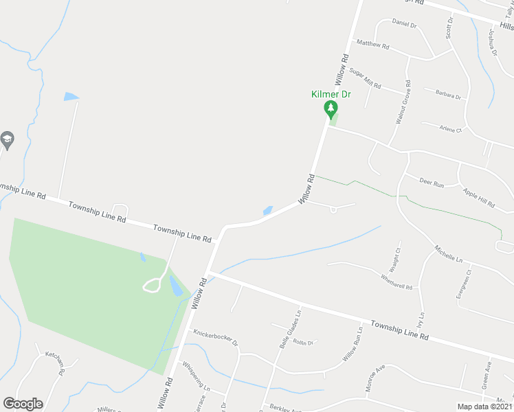 map of restaurants, bars, coffee shops, grocery stores, and more near 240 Willow Road in Somerset County