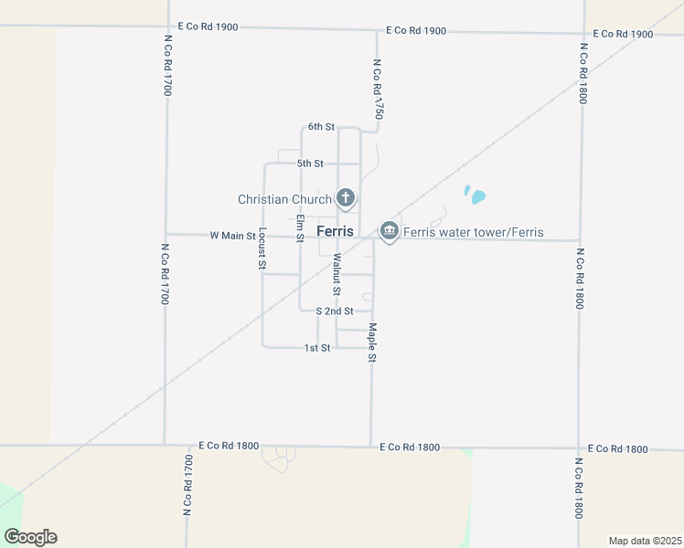 map of restaurants, bars, coffee shops, grocery stores, and more near in Ferris