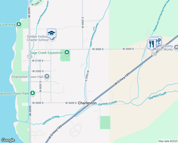 map of restaurants, bars, coffee shops, grocery stores, and more near 3317 South 2900 West in Heber City