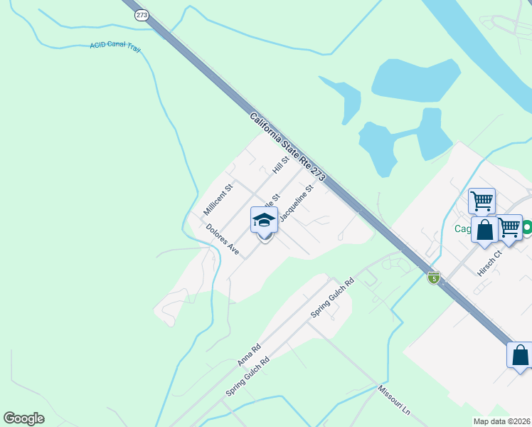 map of restaurants, bars, coffee shops, grocery stores, and more near 19425 Lucille Street in Anderson