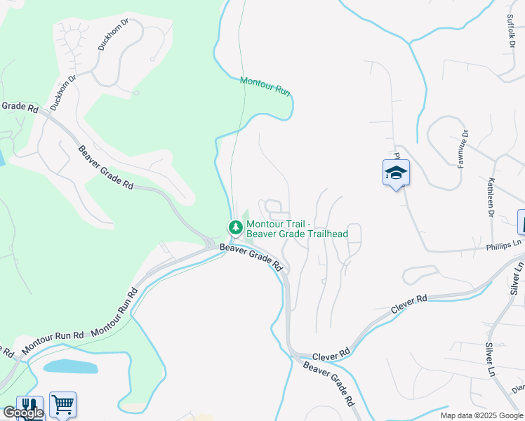 map of restaurants, bars, coffee shops, grocery stores, and more near 256 Overlook Court in Coraopolis