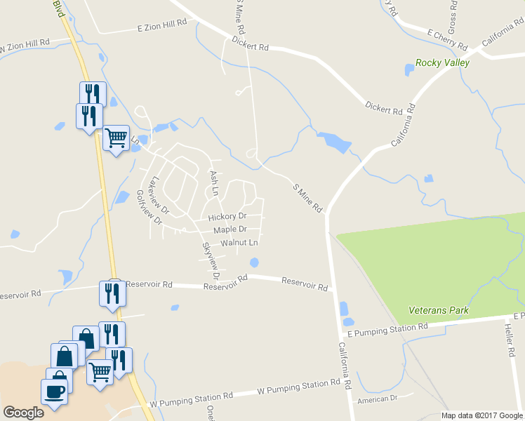 map of restaurants, bars, coffee shops, grocery stores, and more near 5 Quarry Road in Quakertown