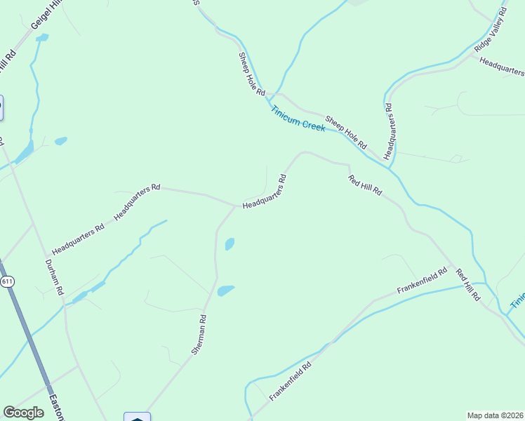 map of restaurants, bars, coffee shops, grocery stores, and more near 687 Headquarters Road in Ottsville