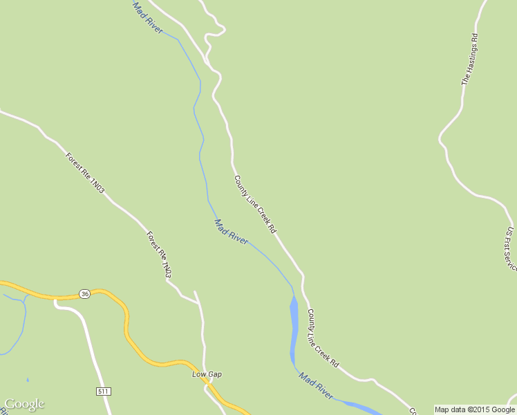 map of restaurants, bars, coffee shops, grocery stores, and more near County Line Creek Road in Mad River