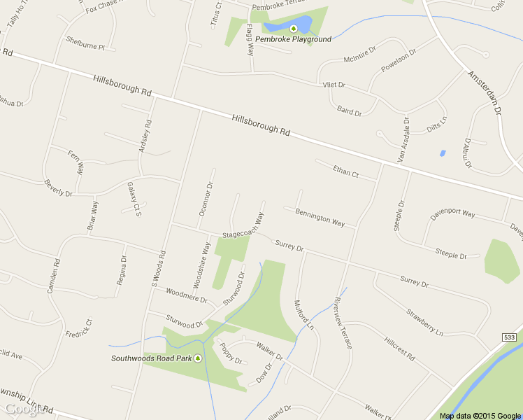 map of restaurants, bars, coffee shops, grocery stores, and more near 9 Stagecoach Way in Hillsborough Township