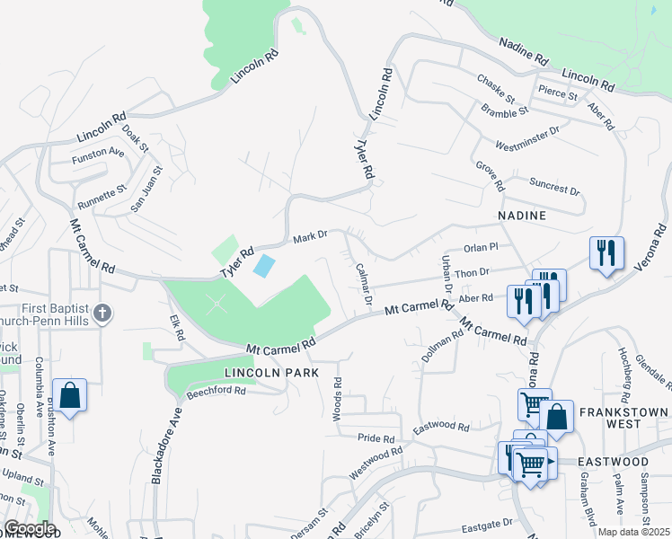 map of restaurants, bars, coffee shops, grocery stores, and more near 148 Faybern Drive in Verona