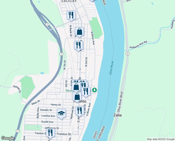 map of restaurants, bars, coffee shops, grocery stores, and more near 510 North 3rd Street in Toronto