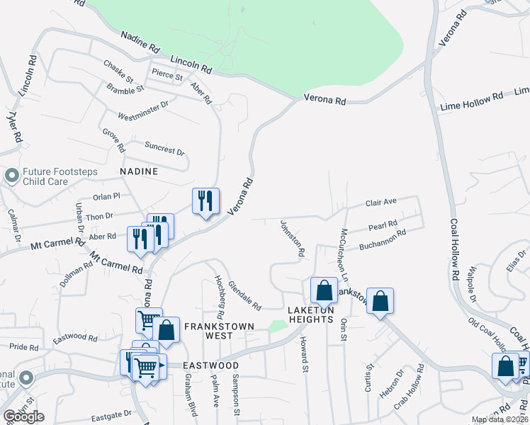 map of restaurants, bars, coffee shops, grocery stores, and more near 9925 Grandview Avenue in Pittsburgh