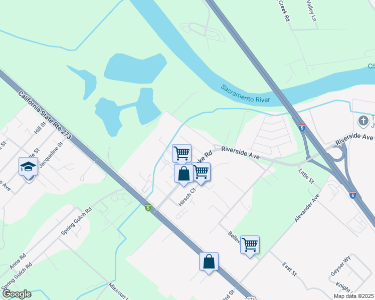 map of restaurants, bars, coffee shops, grocery stores, and more near 6200 Stainless Way in Anderson