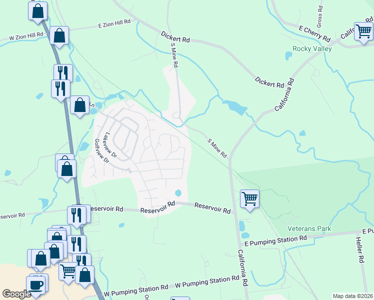 map of restaurants, bars, coffee shops, grocery stores, and more near 4 Quarry Road in Quakertown