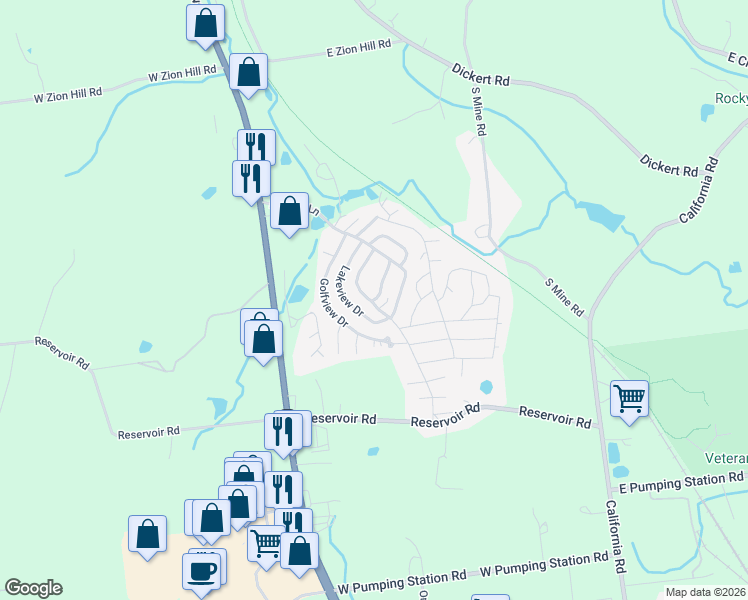map of restaurants, bars, coffee shops, grocery stores, and more near 1 Highland Dr in Quakertown