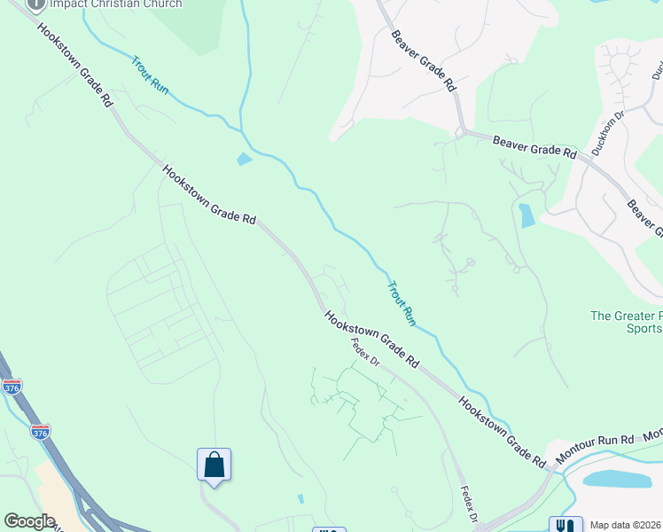 map of restaurants, bars, coffee shops, grocery stores, and more near 916 Montclair Dr in Coraopolis