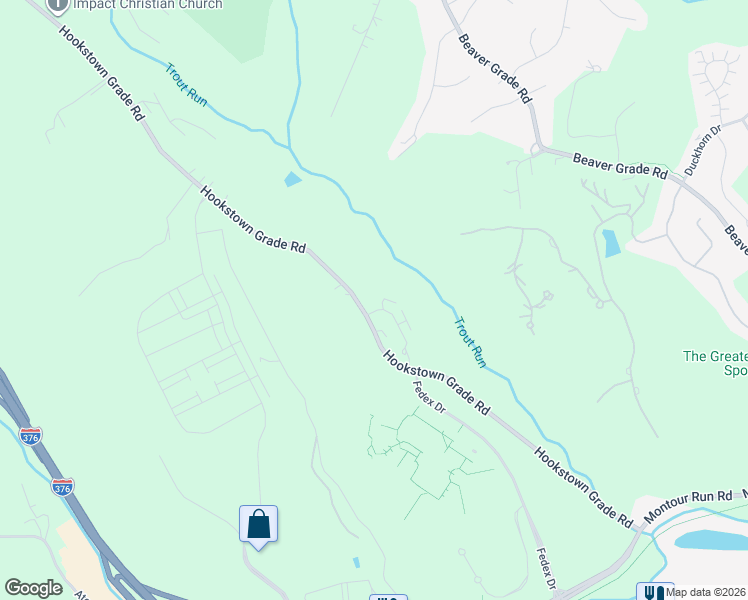 map of restaurants, bars, coffee shops, grocery stores, and more near 916 Montclair Drive in Coraopolis