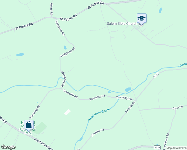 map of restaurants, bars, coffee shops, grocery stores, and more near 130 Township Road in Macungie