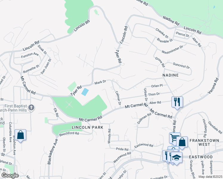 map of restaurants, bars, coffee shops, grocery stores, and more near 148 Faybern Drive in Verona