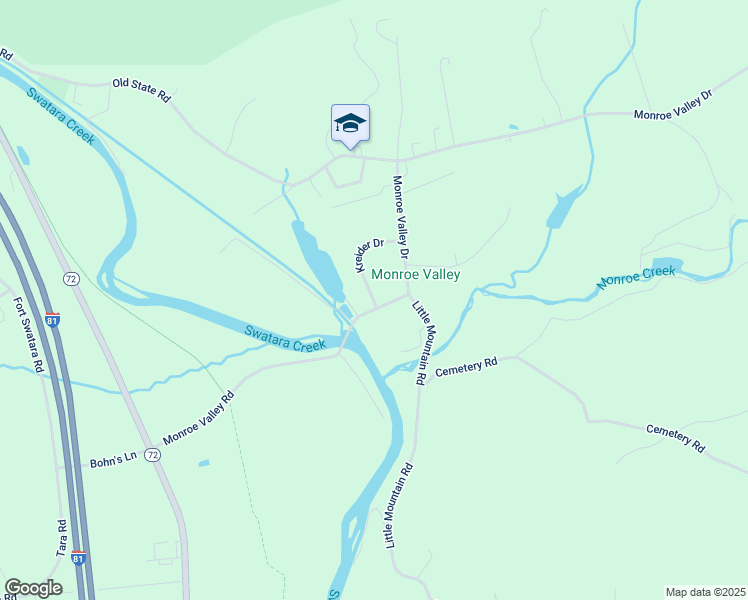 map of restaurants, bars, coffee shops, grocery stores, and more near 6 Kreider Drive in Jonestown