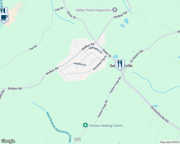 map of restaurants, bars, coffee shops, grocery stores, and more near 182 Haddon Drive in Macungie