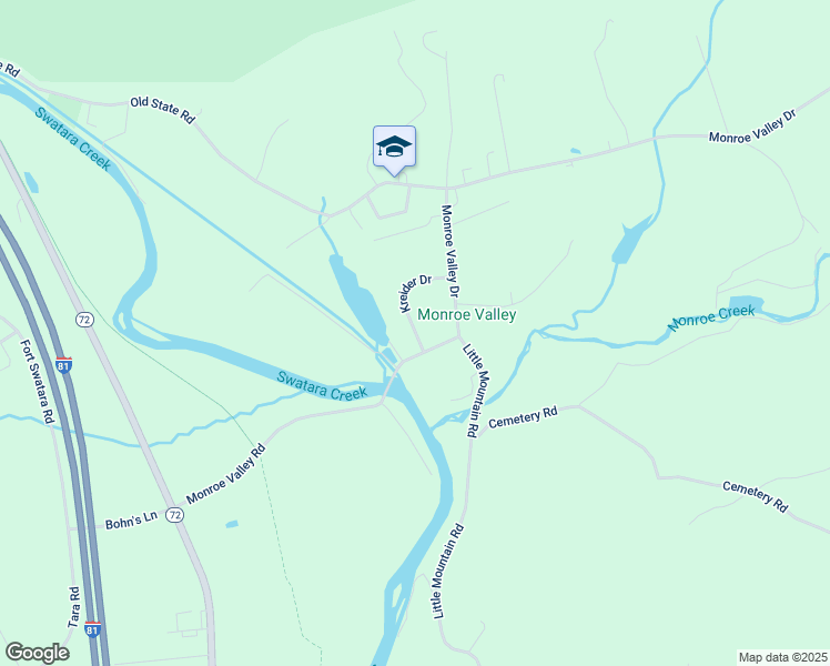 map of restaurants, bars, coffee shops, grocery stores, and more near 6 Kreider Drive in Jonestown