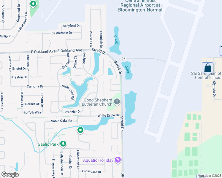 map of restaurants, bars, coffee shops, grocery stores, and more near 3502 Wilder Drive in Bloomington