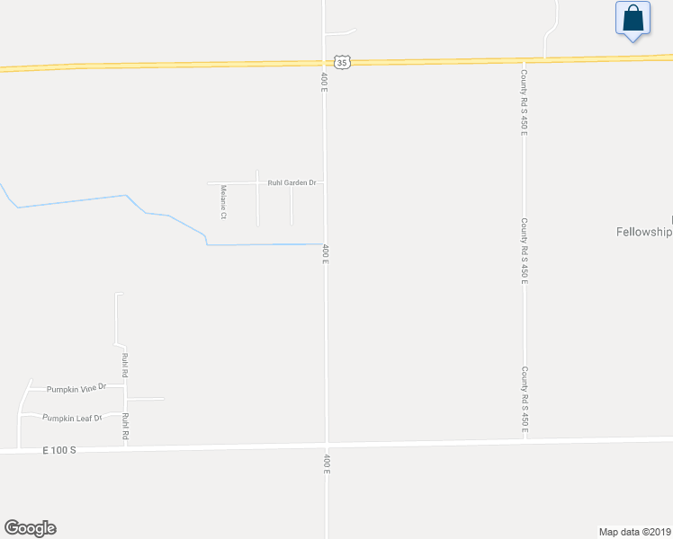 map of restaurants, bars, coffee shops, grocery stores, and more near 562 400 East in Kokomo