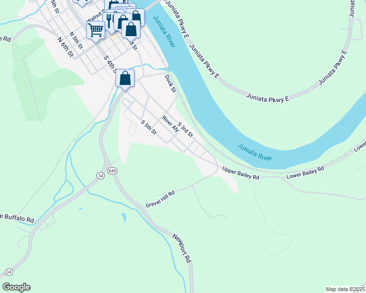 map of restaurants, bars, coffee shops, grocery stores, and more near 624 South 4th Street in Newport